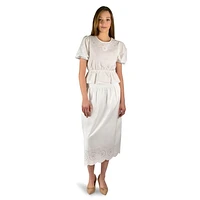 JUPE BB MIDI BRODÉE Tailles TP-TG