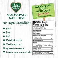 Baby Gourmet Organic Puree Old Fashioned Apple Crisp, Puree - 128 mL