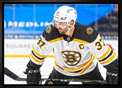 Frameworth Patrice Bergeron 20x29 Canvas Framed Bruins Face-Off