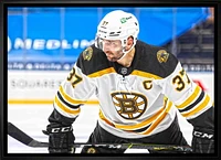 Frameworth Patrice Bergeron 20x29 Canvas Framed Bruins Face-Off