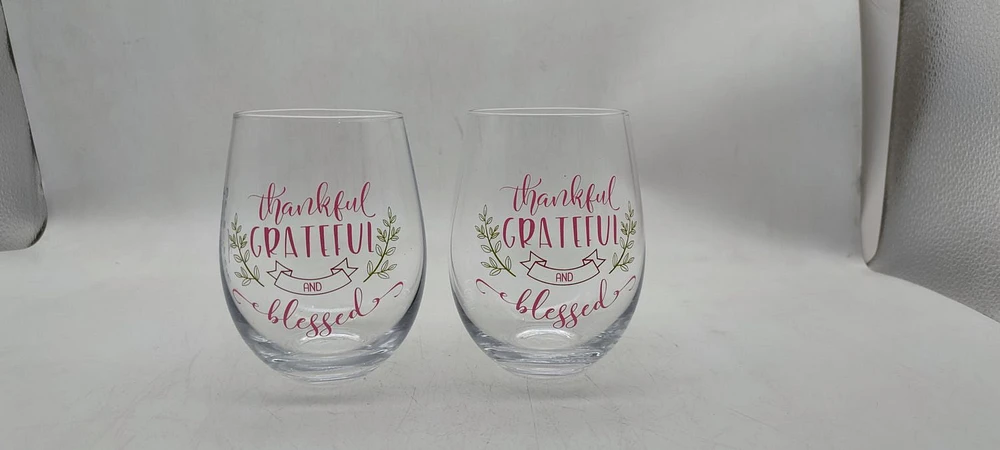 2022 Harvest Wine glass- Saying