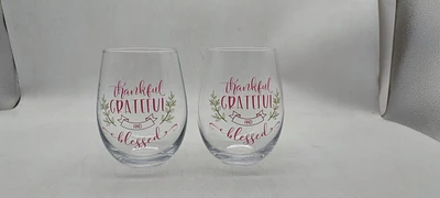 2022 Harvest Wine glass- Saying