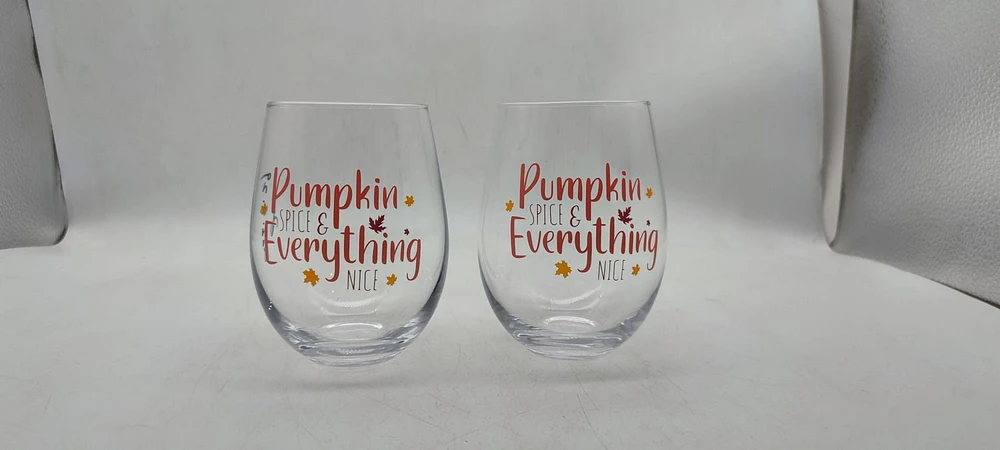 2022 Harvest Wine glass- Saying