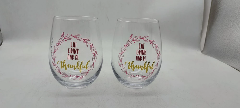 2022 Harvest Wine glass- Saying