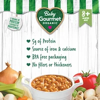 Baby Gourmet Organic Meal Veggie Beef Bolognese & Pasta, Puree - 128 mL