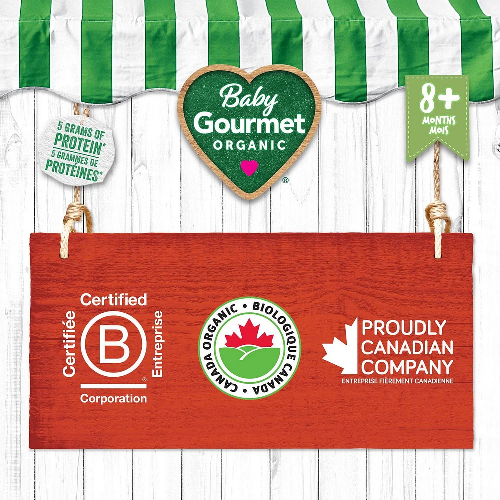 Baby Gourmet Organic Meal Veggie Beef Bolognese & Pasta, Puree - 128 mL