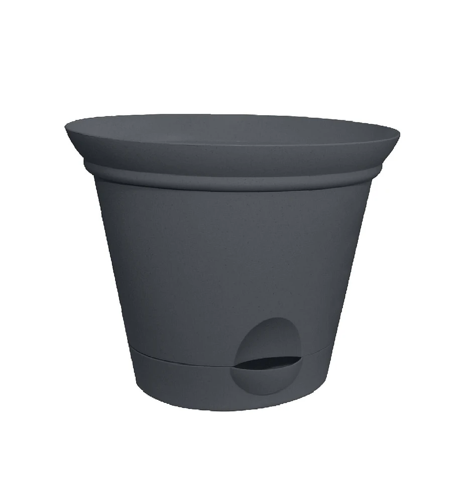 Misco 11.5IN FLARE SW Planter GREY, 11.5IN Grey Resin SW Planter