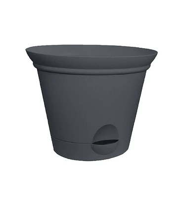 Misco 11.5IN FLARE SW Planter GREY, 11.5IN Grey Resin SW Planter