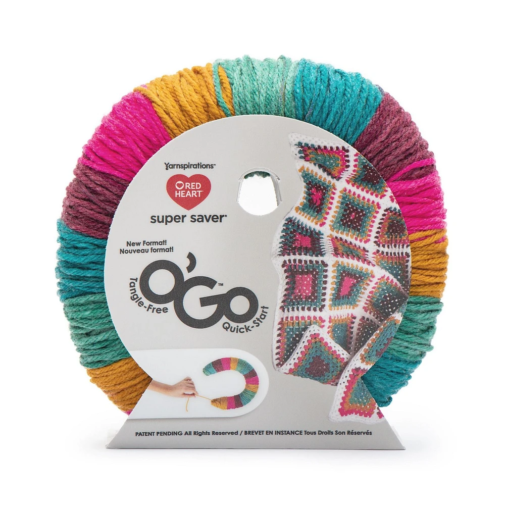 Red Heart® Super Saver® O'Go™ Yarn, Acrylic #4 Medium, 5oz/141g, 236 Yards