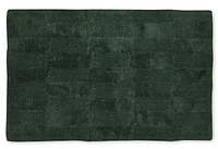 Home Trends Cotton Tufted Green Check Bath Rug, 20" x 32", 100% cotton, reversible, 20x32 in bath rug