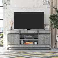 Ameriwood Home Camley Modern Media Console TV Stand for TVs up to 54", Plaster