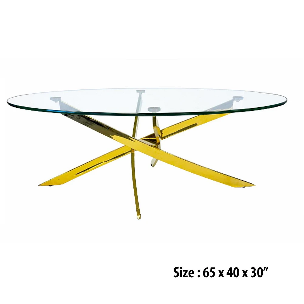 Canadian Genesis Oval Dining Table Gold 65