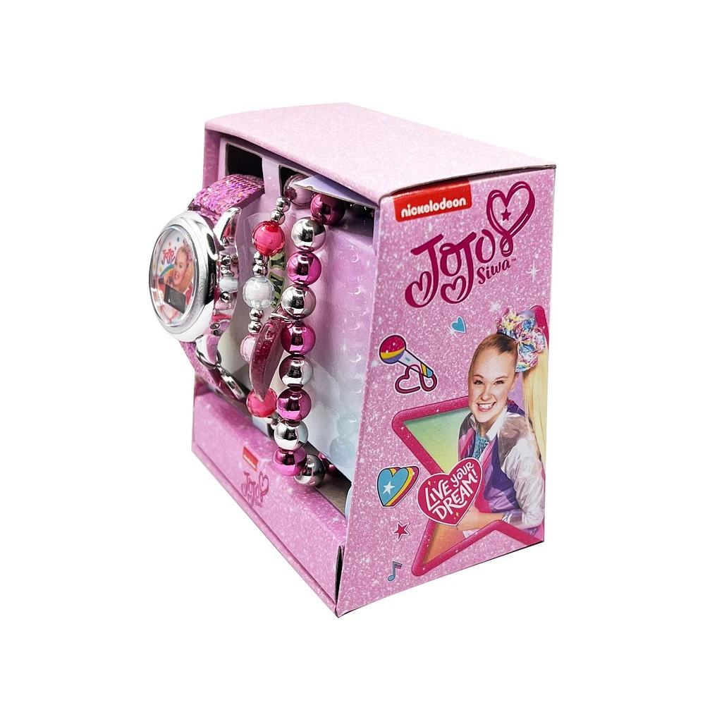 JOJO Kids flashing dial LCD Watch With Bracelet Set