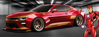 Jada Hollywood Rides 2016 Chevy Camaro SS-Widebody Toy Vehicle with Ironman Figure