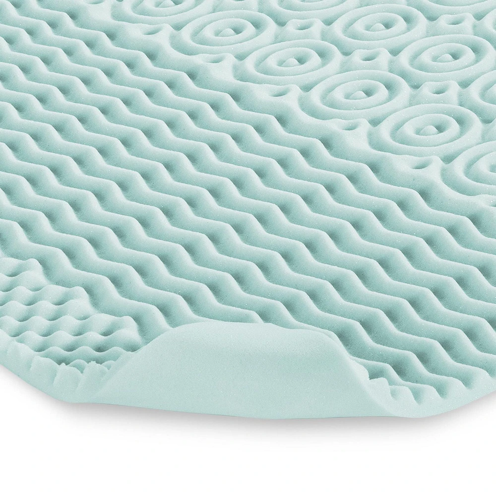 Dream Serenity® 1.5 inch Zoned Memory Foam Bed Topper, Zoned memory foam