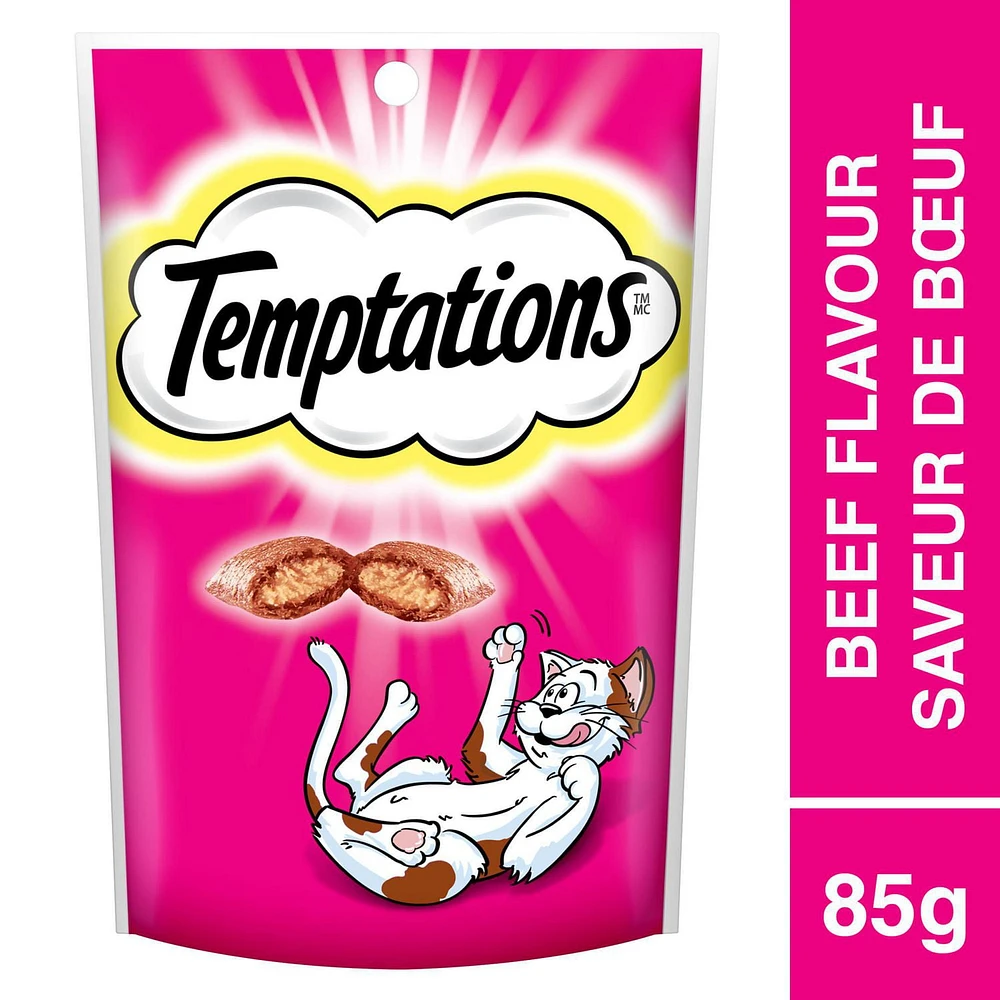 Temptations Hearty Beef Flavour Soft & Crunchy Adult Cat Treats