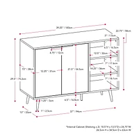 Himari 39"L x 30"H Multifunctional Sideboard Buffet