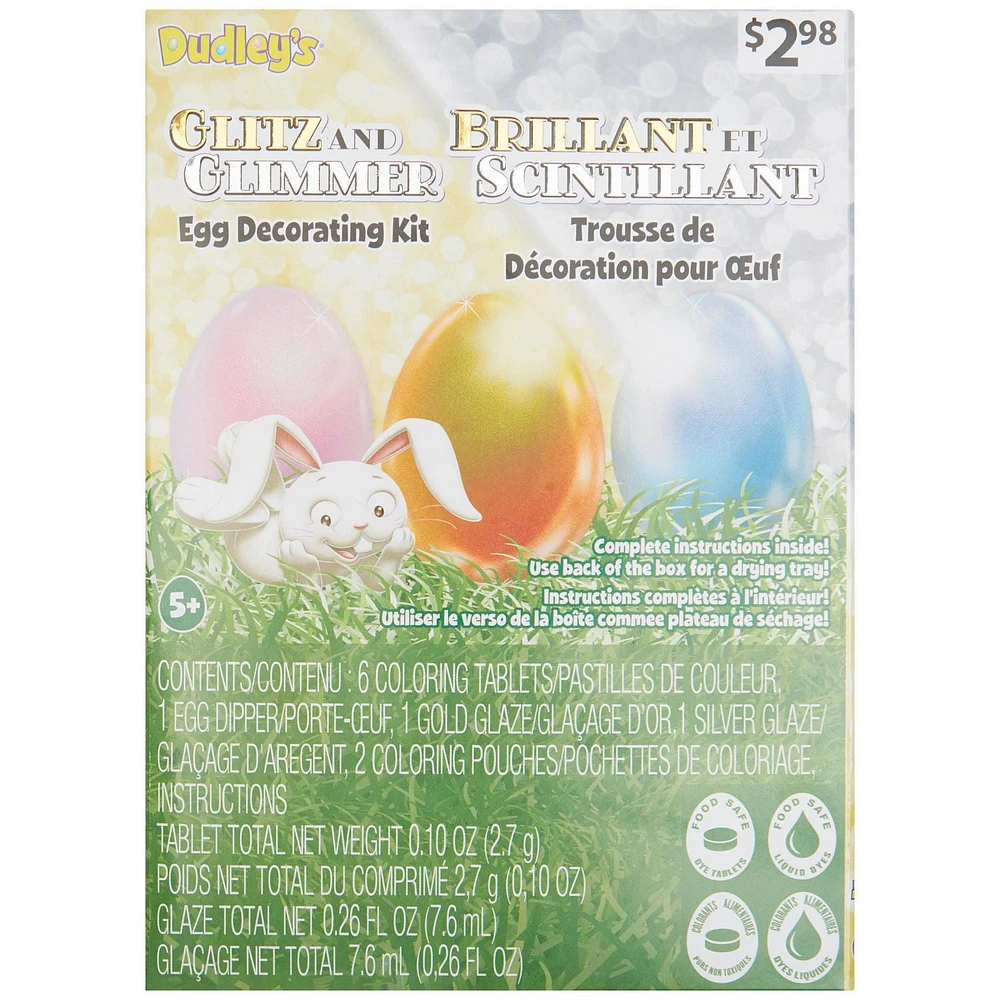 Dudley's Glitz N Glamour  Egg Dye Kit, Easter Egg, Decorating