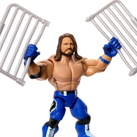 WWE Knuckle Crunchers AJ Styles Action Figure & Accessories, Bone-Crunching Movement, 3.25-inch