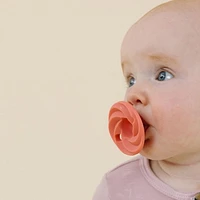 Doddle & Co - Bébé, nourrisson - Sucette en silicone Holland Pop - Étape 1 - Forme naturelle - Paquet de 2 - Gâteau fard à joues / Smash