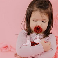 Doddle & Co - Bébé, nourrisson - Sucette en silicone Holland Pop - Étape 1 - Forme naturelle - Paquet de 2 - Gâteau fard à joues / Smash