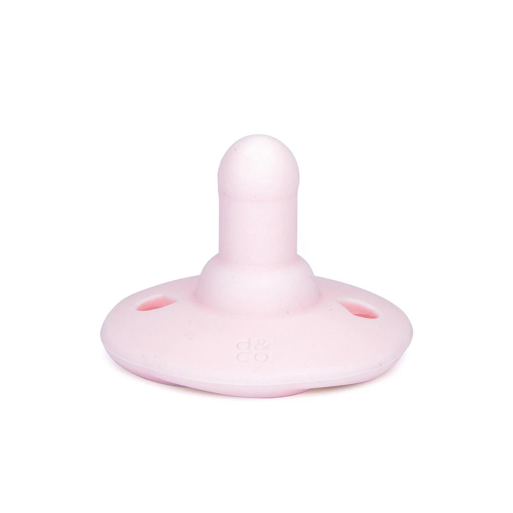 Doddle & Co - Bébé, nourrisson - Sucette en silicone Holland Pop - Étape 1 - Forme naturelle - Paquet de 2 - Gâteau fard à joues / Smash