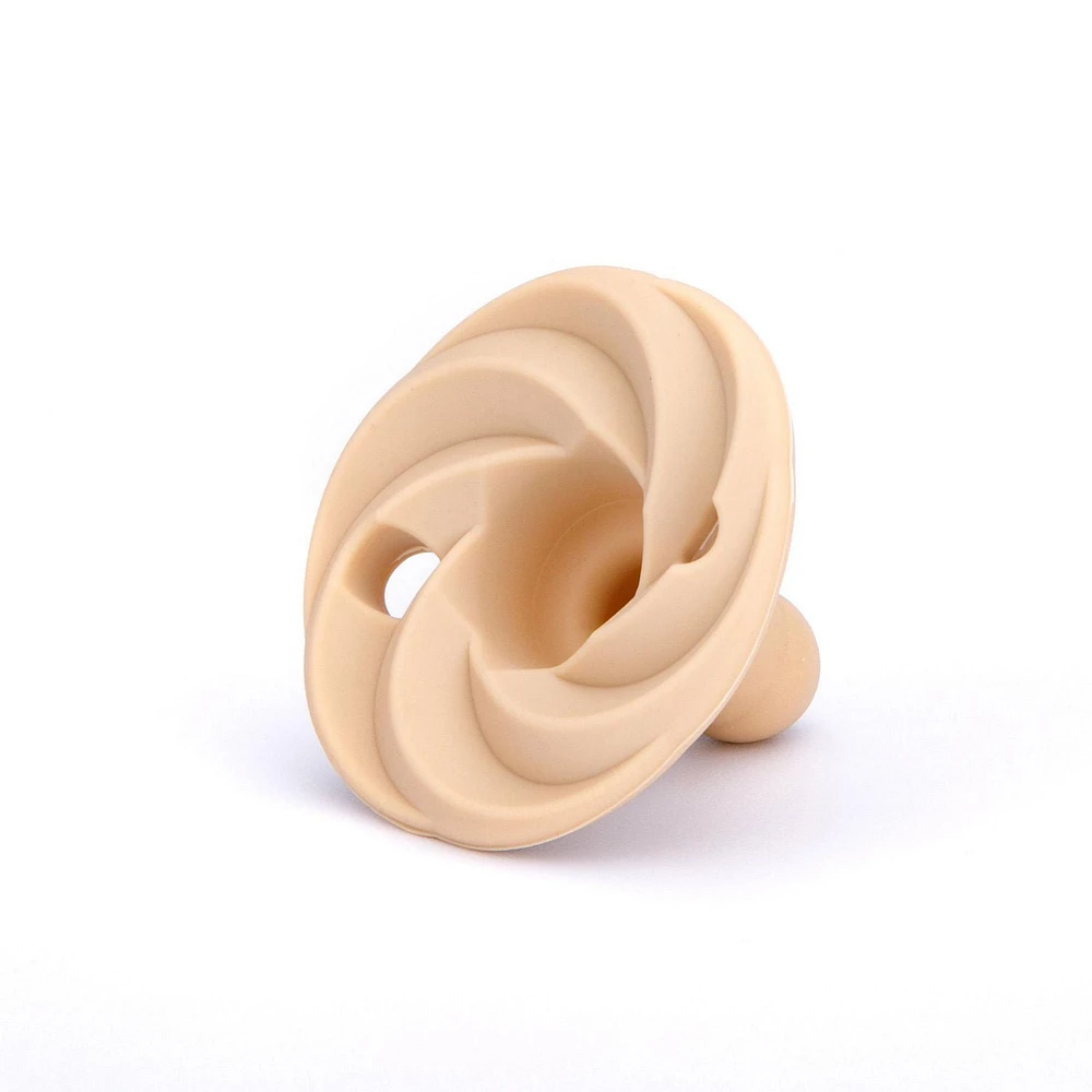 Doddle & Co - Bébé, nourrisson - Sucette en silicone Holland Pop - Étape 1 - Forme naturelle - Paquet de 2 - Gâteau fard à joues / Smash