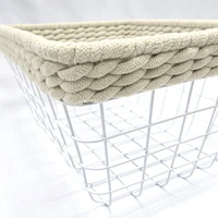 hometrends Wire Basket with Woven Rope