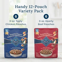Blue Buffalo Tempting Toppers Grain Free Natural Wet Dog Food Topper Variety Pack, Chicken Dinner & Beef Recipe, 12 x 85g, BLUE Tempting Toppers Bf/Chkn 12ct Variety Pack