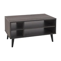 Cole Rectangle 31.5" Wide Coffee Table with Open Storage Shelves