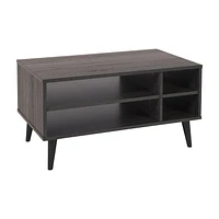 Cole Rectangle 31.5" Wide Coffee Table with Open Storage Shelves