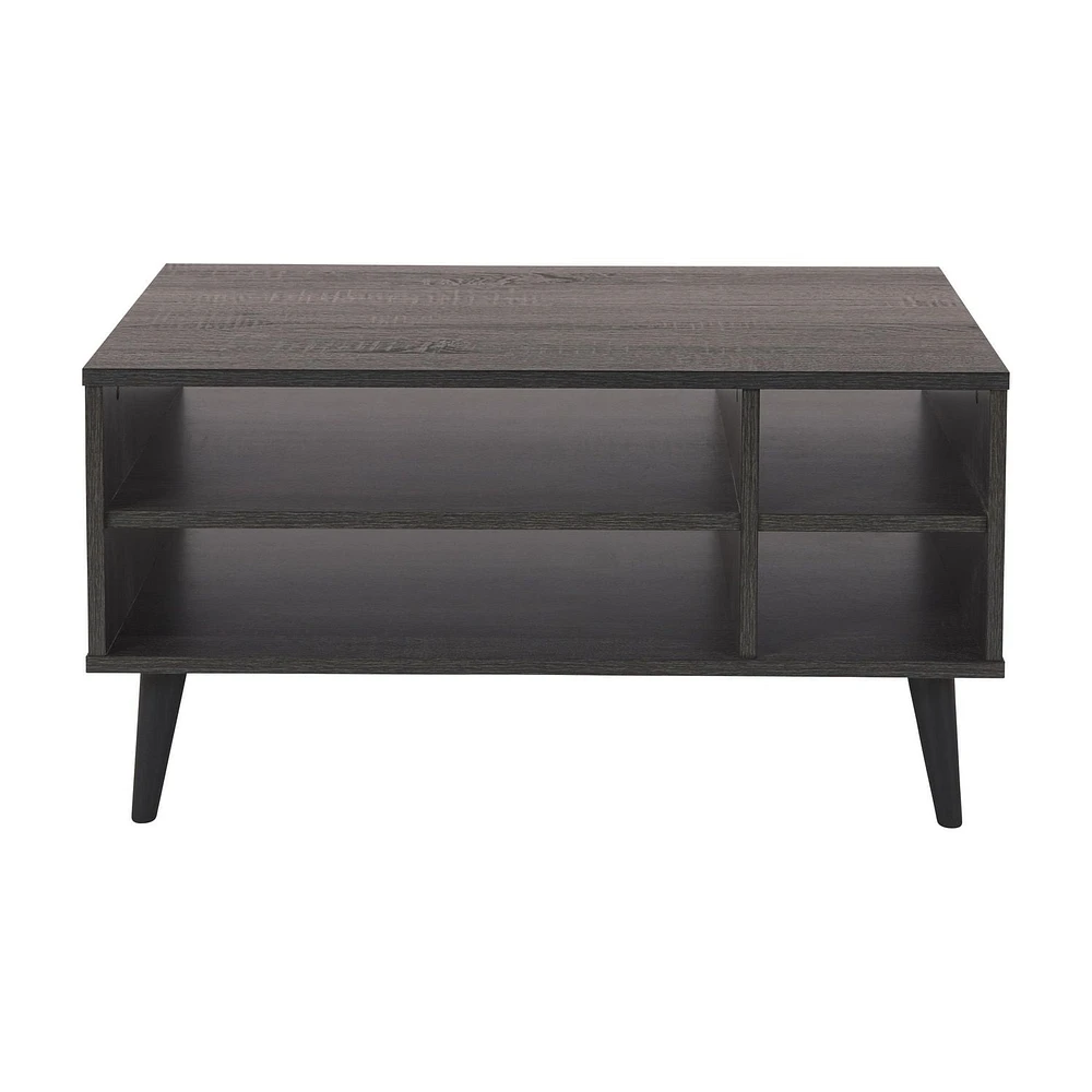 Cole Rectangle 31.5" Wide Coffee Table with Open Storage Shelves