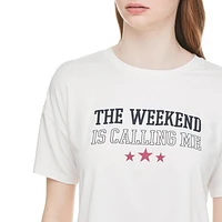 No Boundaries Women's Tee and Jogger 2-Piece Set