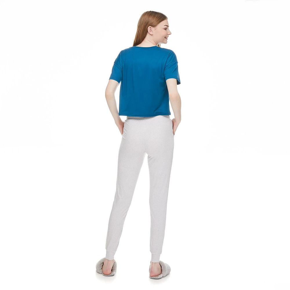 No Boundaries Women's Tee and Jogger 2-Piece Set