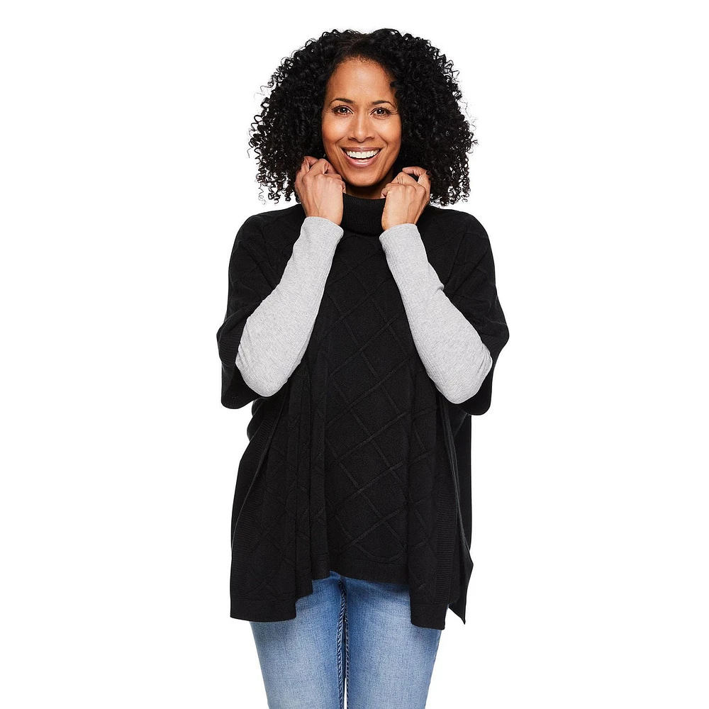 Iyla Women's Cable Knit Poncho