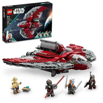 LEGO Star Wars Ahsoka Tano’s T-6 Jedi Shuttle, Star Wars Playset Based on the Ahsoka TV Series, Show Inspired Building Toy for Ahsoka Fans Featuring a Buildable Starship and 4 Star Wars Figures, 75362, Includes 601 Pieces, Ages 9+