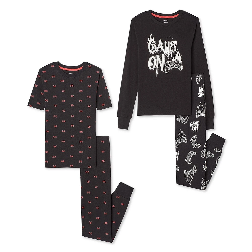 George Boys' Pajama 4-Piece Set, Sizes XS-XL