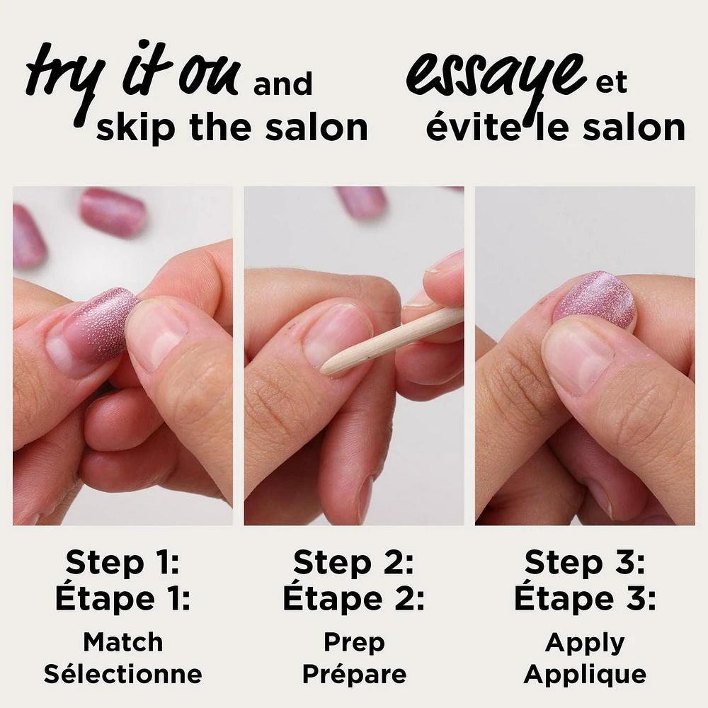 Faux ongles à coller Salon Effects Perfect Press Ons, Manucure sans danger, Faciles à appliquer Manucure sans danger