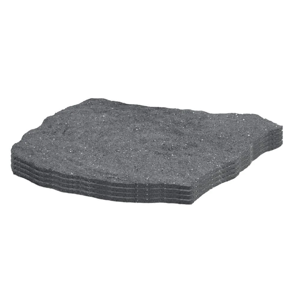 Garden Central 18" x 18" Natural Rock Stepping Stones in Grey, 4-pack, Made with recycled materials