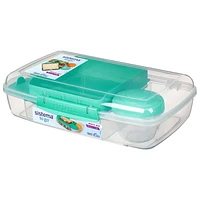 Sistema To Go Bento Lunch Box Food Storage Container, 1.76L, Colours may vary.