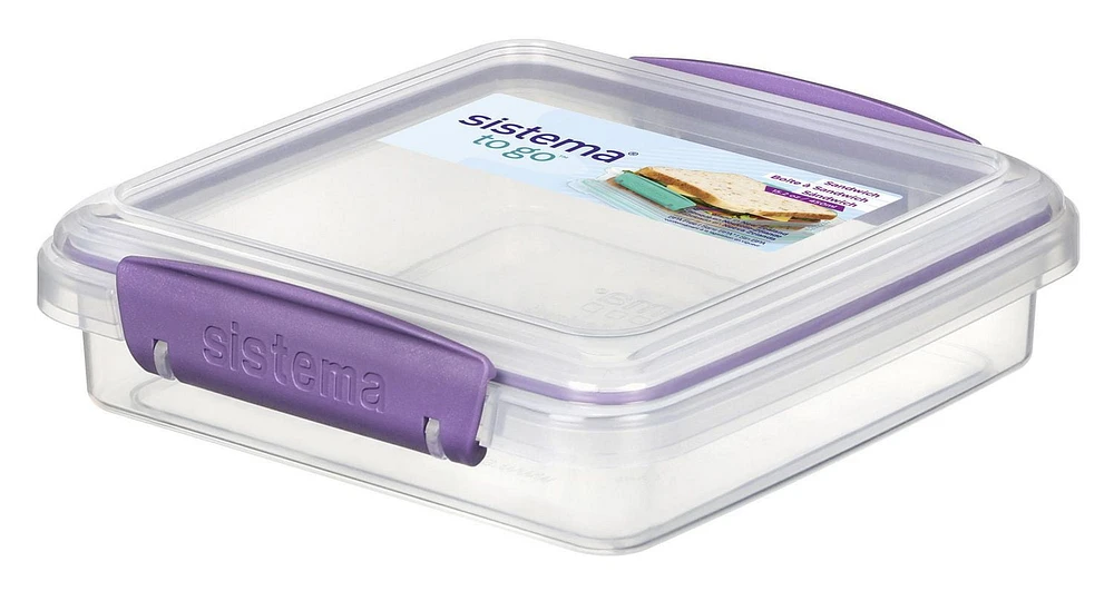 Sistema to Go Sandwich Box Food Storage Container, 450ml