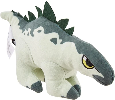 Jurassic World: Dominion Mini Plush 5 in Soft Dinosaur Toy Stegosaurus with Sound, Ages 3 Years & Up