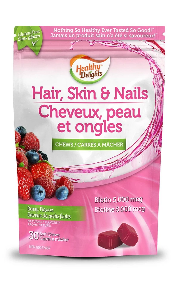 Healthy Natural Systems Healthy Delights Hair, Skin And Nail Berry Chews