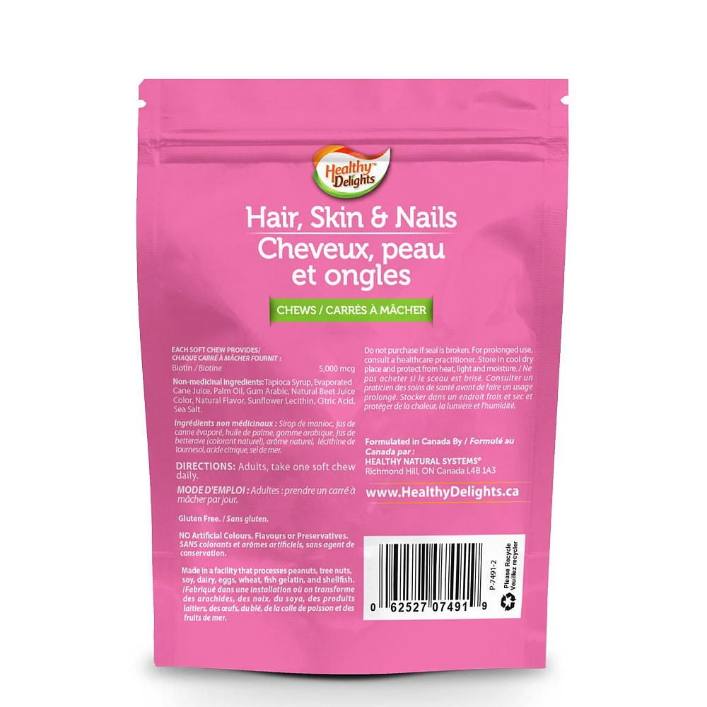 Healthy Natural Systems Healthy Delights Hair, Skin And Nail Berry Chews