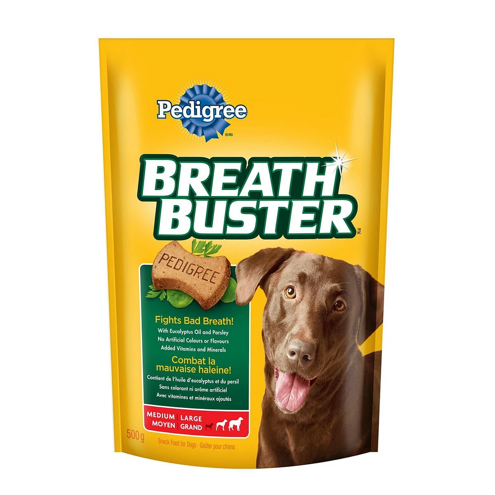 Pedigree Breathbuster Adult Treats for Medium & Large Dog, 500g