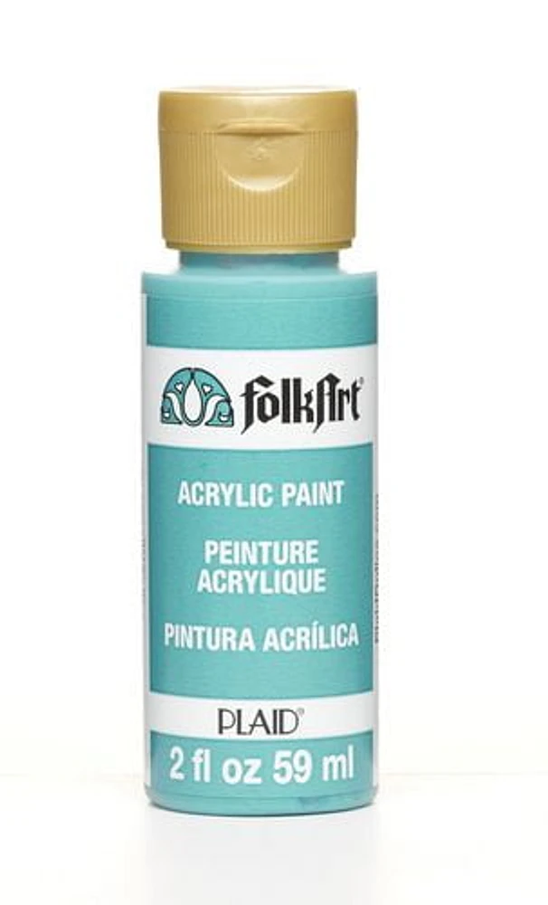 Folkart Acrylic Paint 2 oz Aqua, FolkArt Acrylic Craft Paint