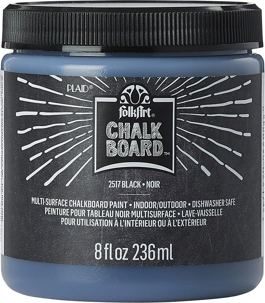 Folkart Chalkboard Paint Black 8 oz, Chalkboard Paint