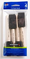 4 Piece Foam Brush Set - 1", 4 piece Foam Brush Set