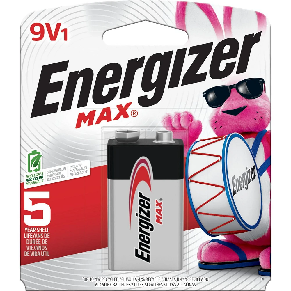 Energizer MAX 9V Batteries ( Pack), 9 Volt Alkaline Batteries