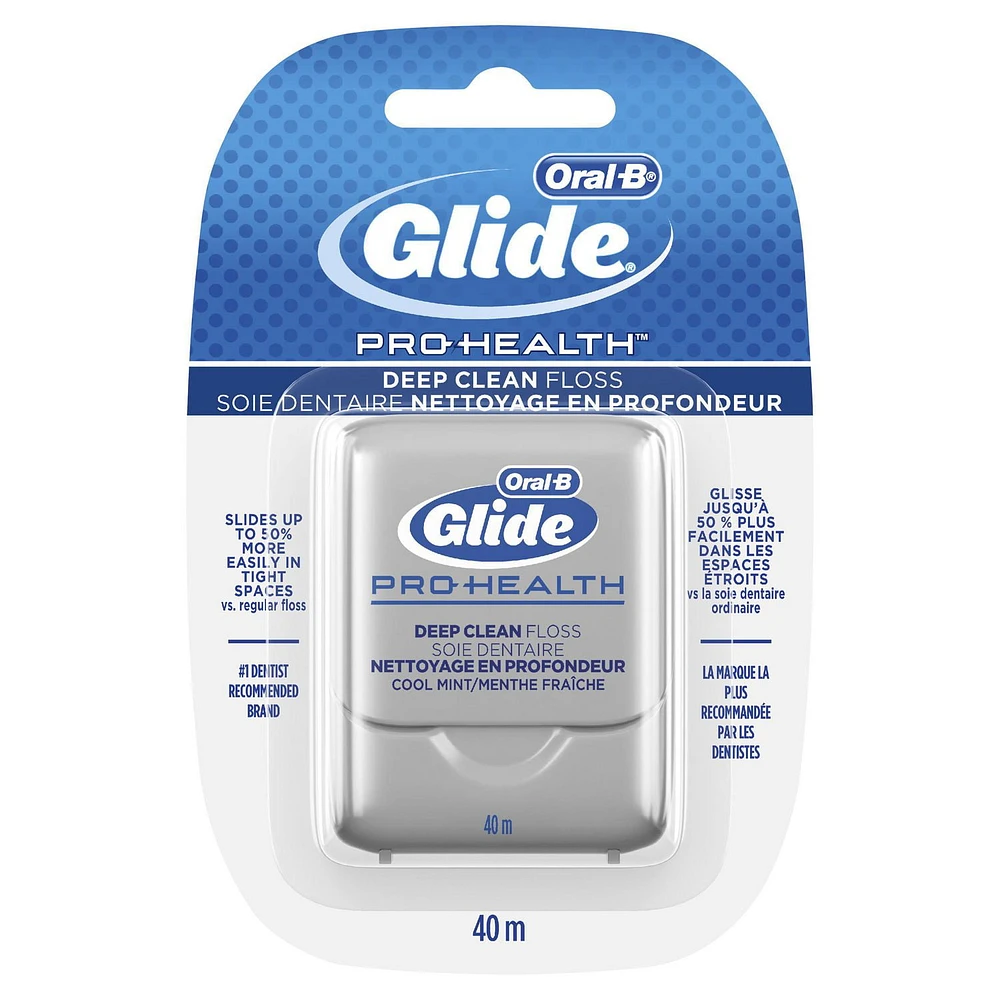 Oral-B Glide Pro-Health Deep Clean Dental Floss, Cool Mint, 40 m